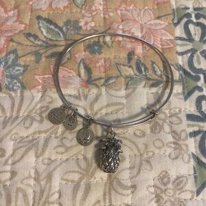 Alex and Ani Pineapple Charm Bangle Bracelet